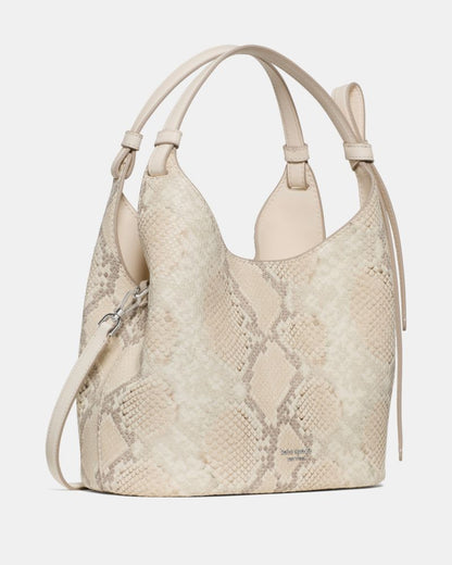 KateSpade Loop Snake Embossed Carryall Bag Neutral Multi
