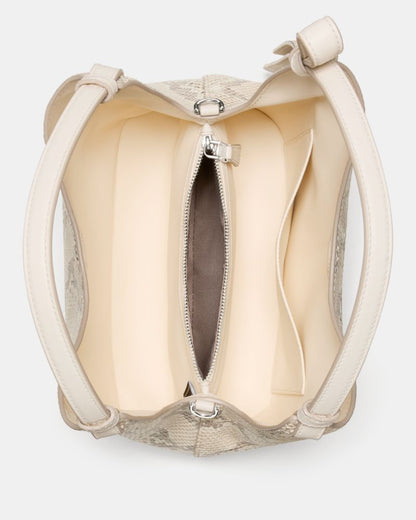 KateSpade Loop Snake Embossed Carryall Bag Neutral Multi