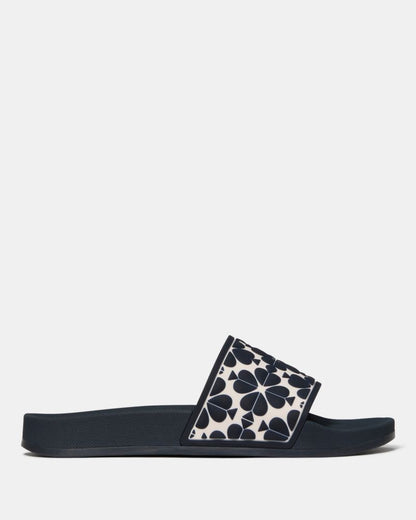 Katespade Spade Flower Pool Slide Parchment Blazer Blue