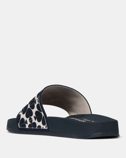 Katespade Spade Flower Pool Slide Parchment Blazer Blue