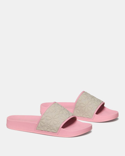 Katespade Spade Flower Pool Slide Dark Beige Grapefruit Soda