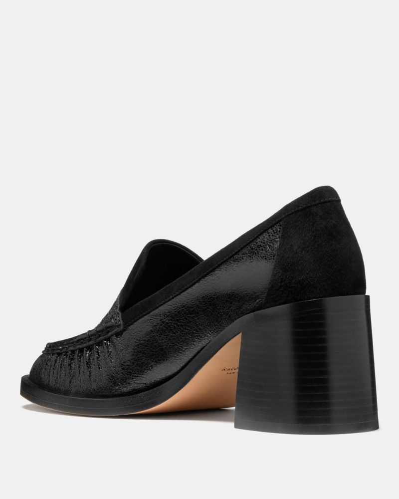 Katespade Penni Heeled Loafer Black