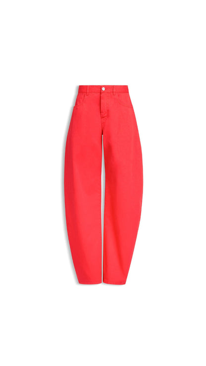 Alaïa Low-Waist Round Denim Jeans