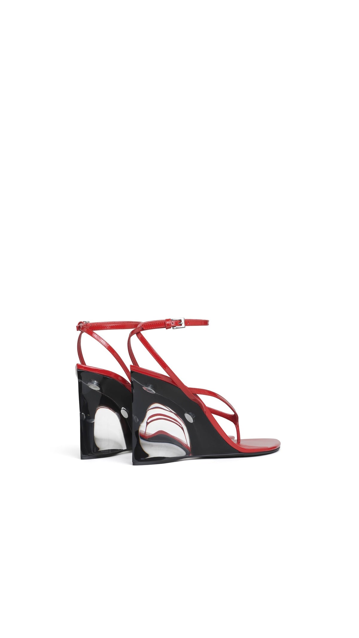 Alaïa Invisible Thong Sandals In Patent Calfskin