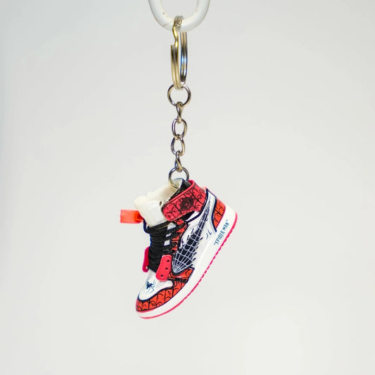 3D Sneaker Keychain AJ1 Spiderman Anime Inspired