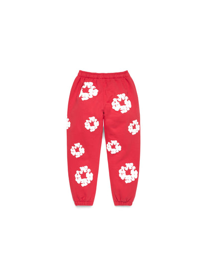 Denim Tears Kids Cotton Wreath Sweatpants Red