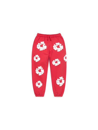 Denim Tears Kids Cotton Wreath Sweatpants Red