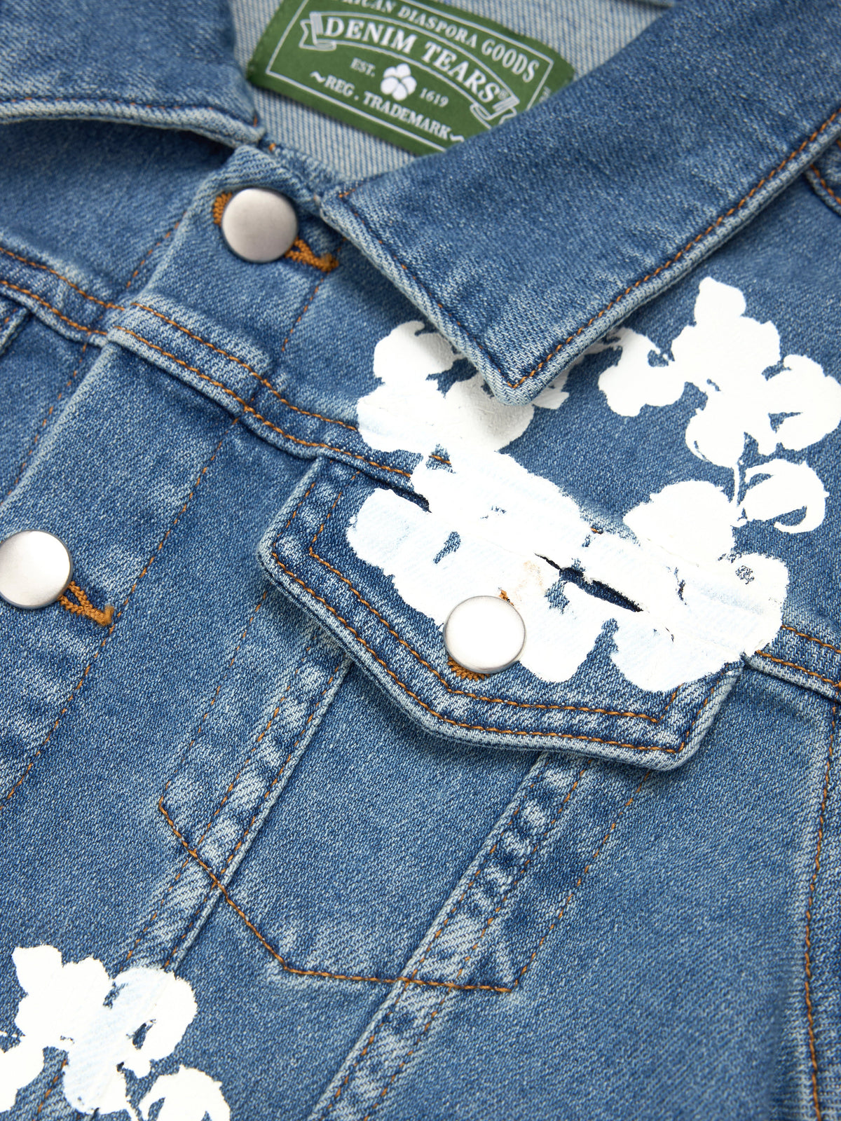 Denim Tears Kids Cotton Wreath Denim Jacket Light Indigo