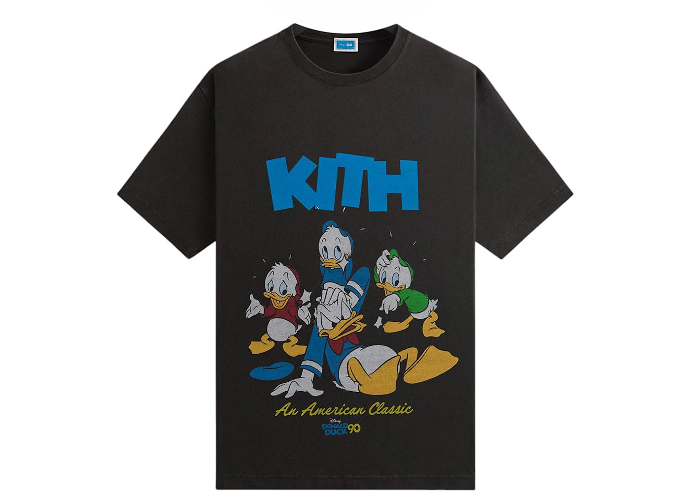 kith disney donald duck classic vintage tee black