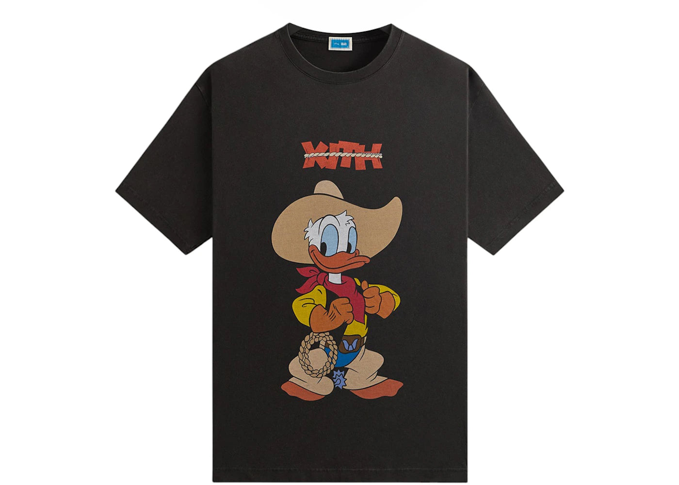 kith disney donald duck cowboy vintage tee black