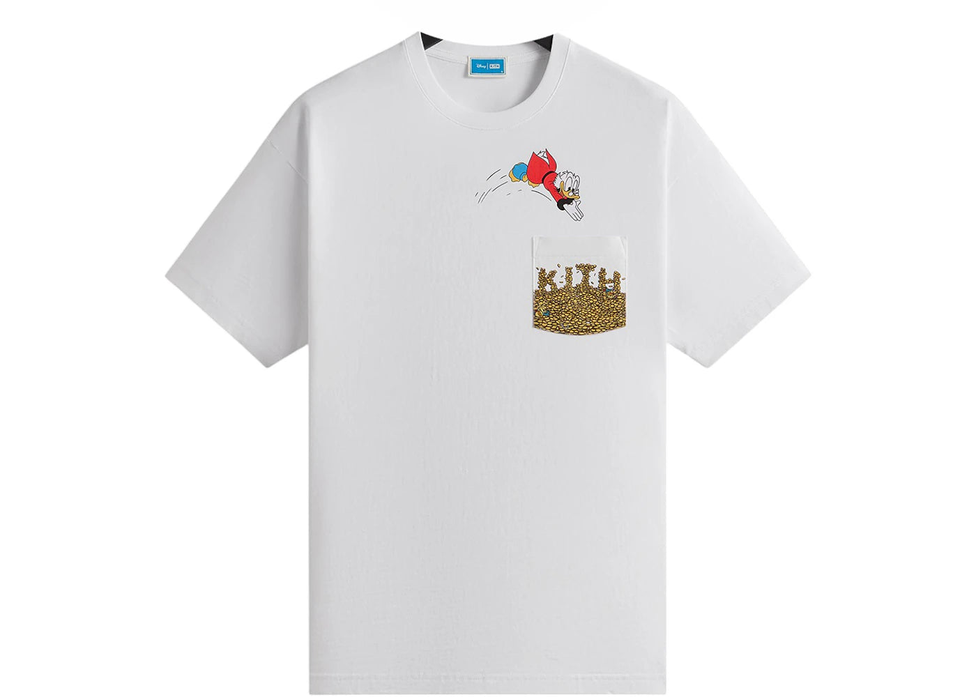 kith disney donald duck scrooge coins tee white