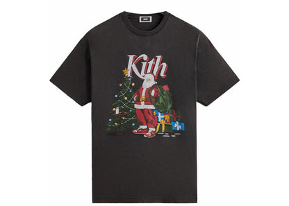 kith kithmas santa vintage tee black