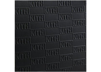 kith monogram half zip wallet black 