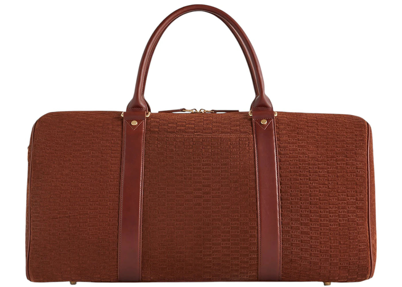 Kith Monogram Suede Duffle Bag Walnut