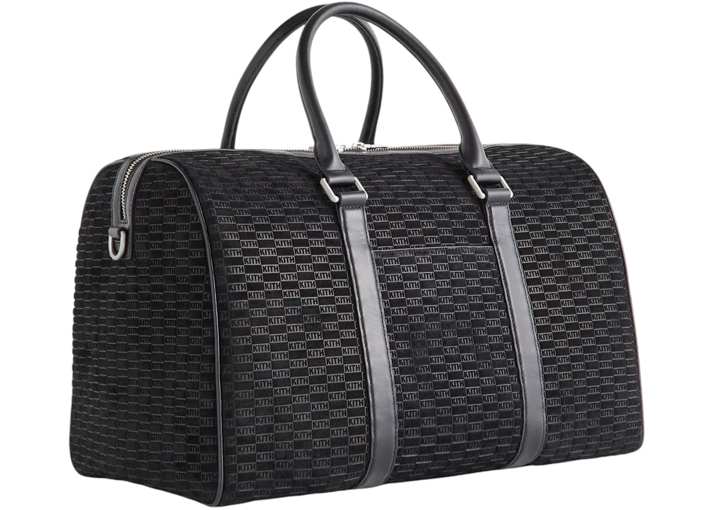 Kith Monogram Suede Traveler K40 Bag Black