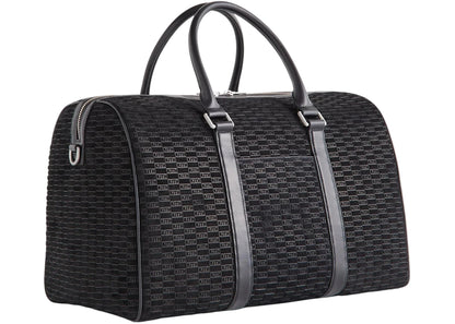 Kith Monogram Suede Traveler K40 Bag Black