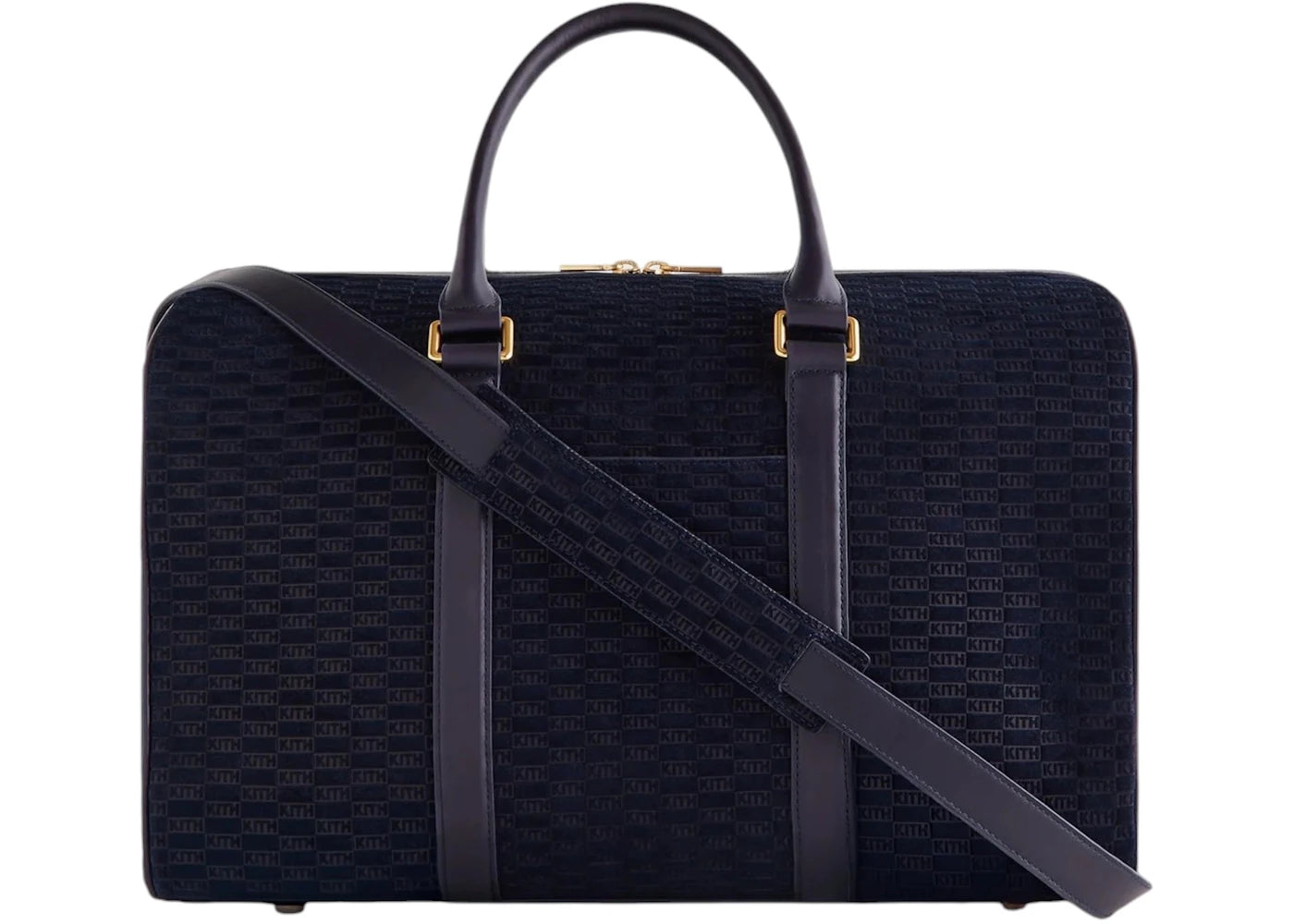 Kith Monogram Suede Traveler K40 Bag Ink