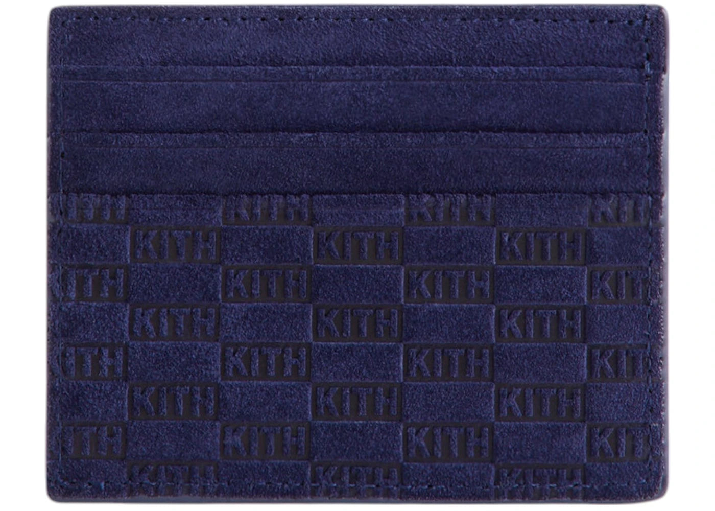 kith x bmw monogram suede card holder techno violet 
