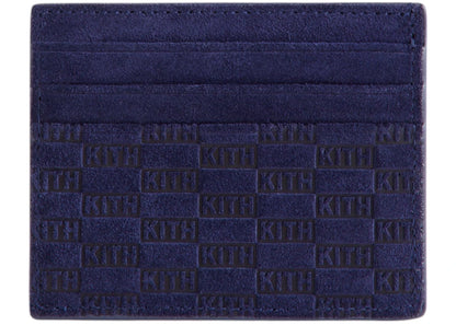 kith x bmw monogram suede card holder techno violet 