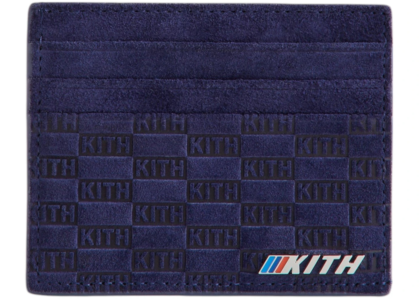 Kith X Bmw Monogram Suede Card Holder Techno Violet