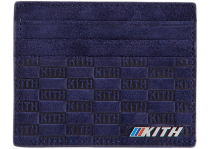 Kith X Bmw Monogram Suede Card Holder Techno Violet