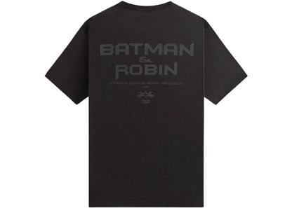 kith x batman and robin logo vintage tee black
