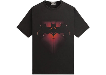 kith x batman and robin logo vintage tee black