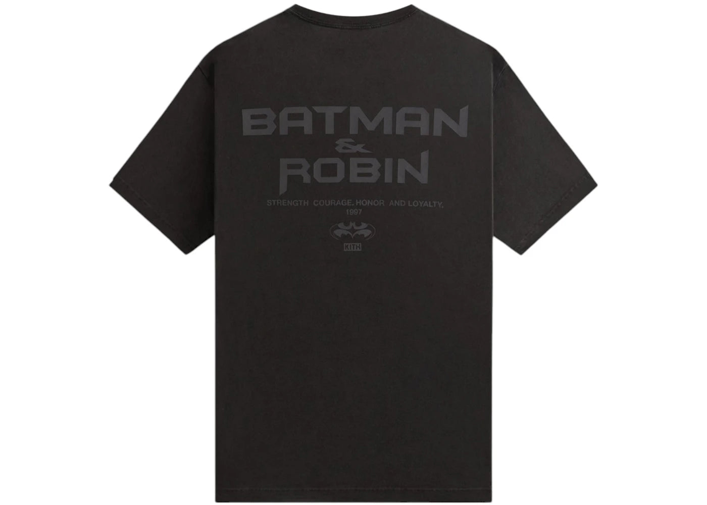 kith x batman and robin vintage tee black