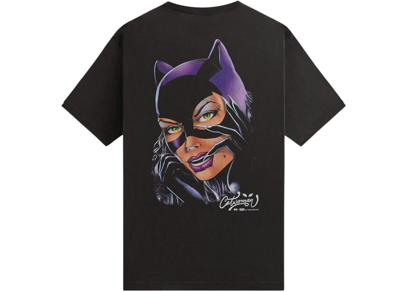 kith x batman catwoman vintage tee black