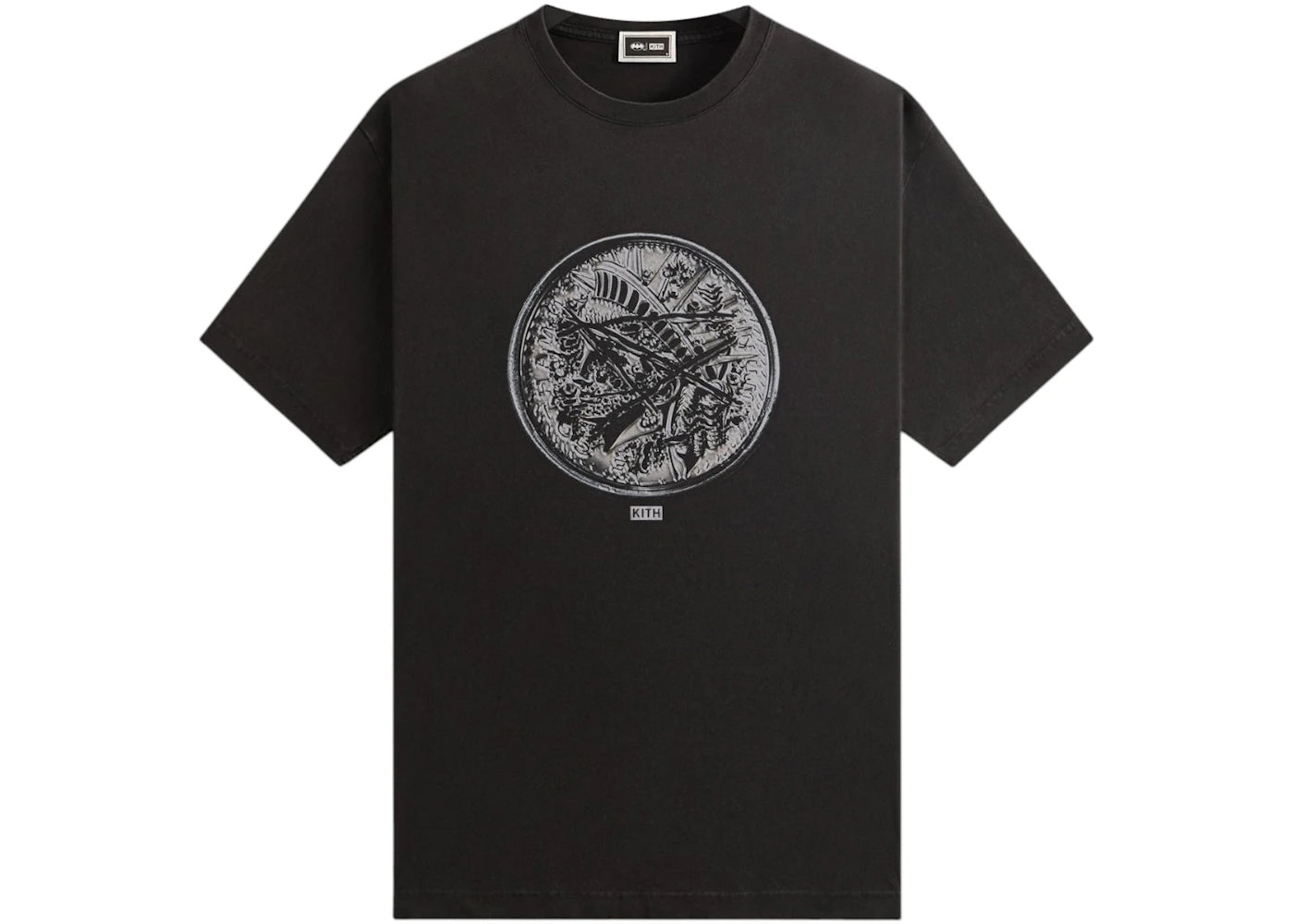 kith x batman coin vintage tee black