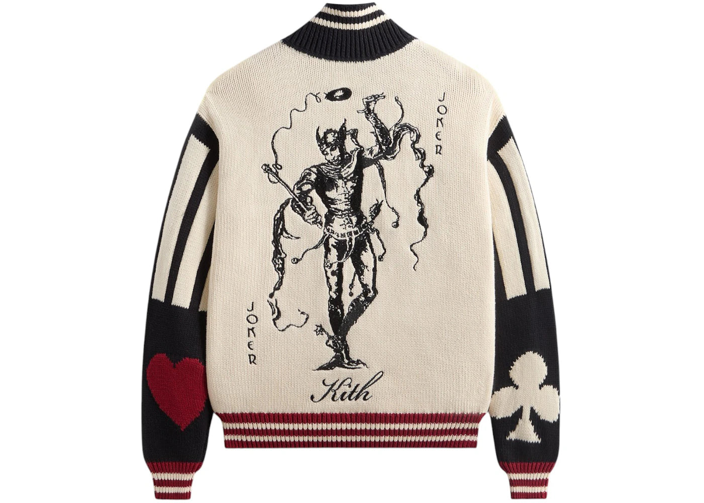 kith x batman joker wyona full zip sweater sandrift