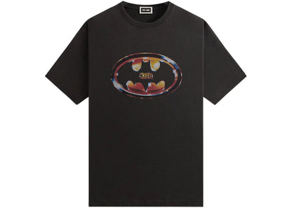 kith x batman logo vintage tee black