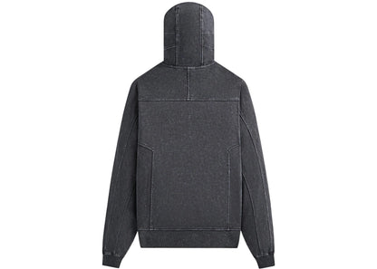 kith x batman quarter zip moto hoodie black