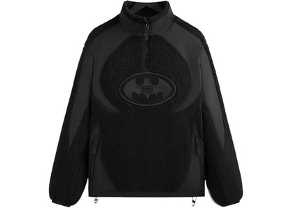 kith x batman quarter zip sherpa jacket black