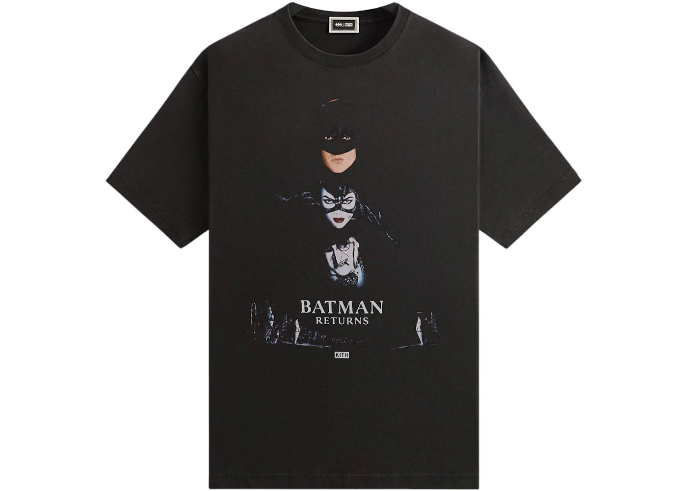 kith x batman returns vintage tee black