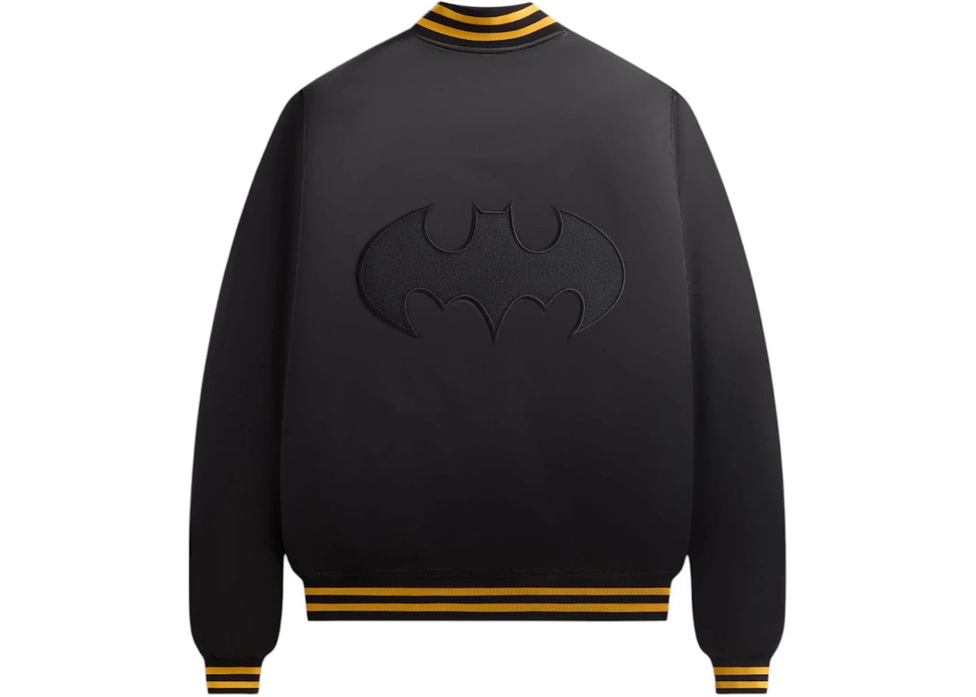 kith x batman satin bomber jacket black