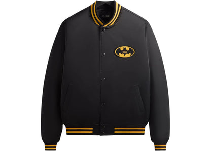 kith x batman satin bomber jacket black