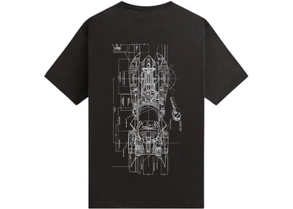 kith x batman schematics vintage tee black