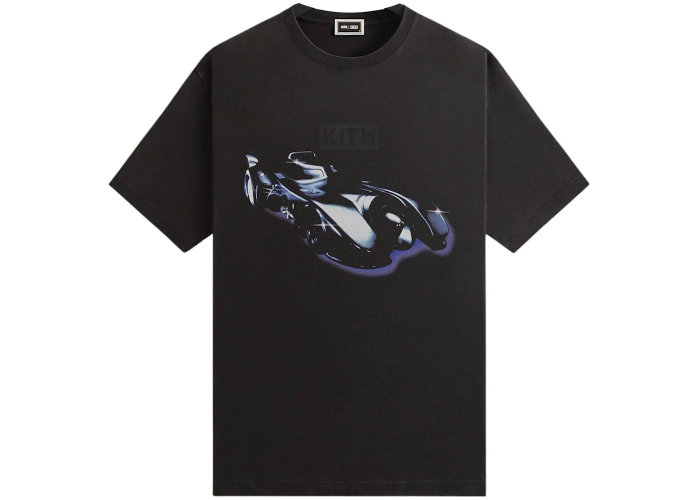 kith x batman schematics vintage tee black