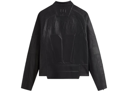 kith x batman wayne industries moto jacket black