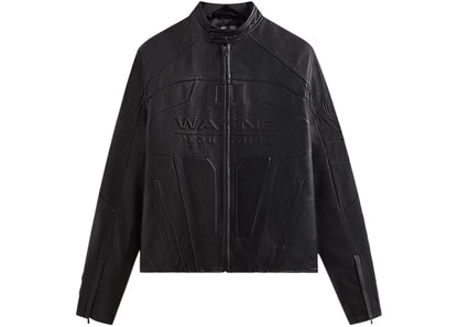 kith x batman wayne industries moto jacket black