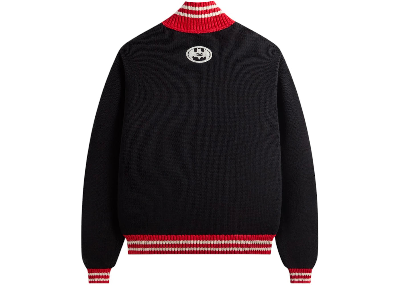 kith x batman wyona quarter zip sweater black