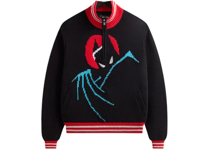 kith x batman wyona quarter zip sweater black