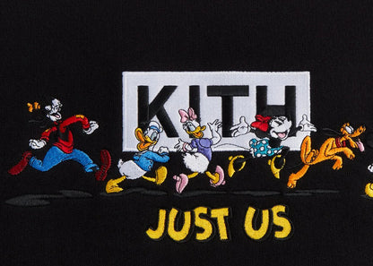 kith x disney mickey & friends family crewneck black