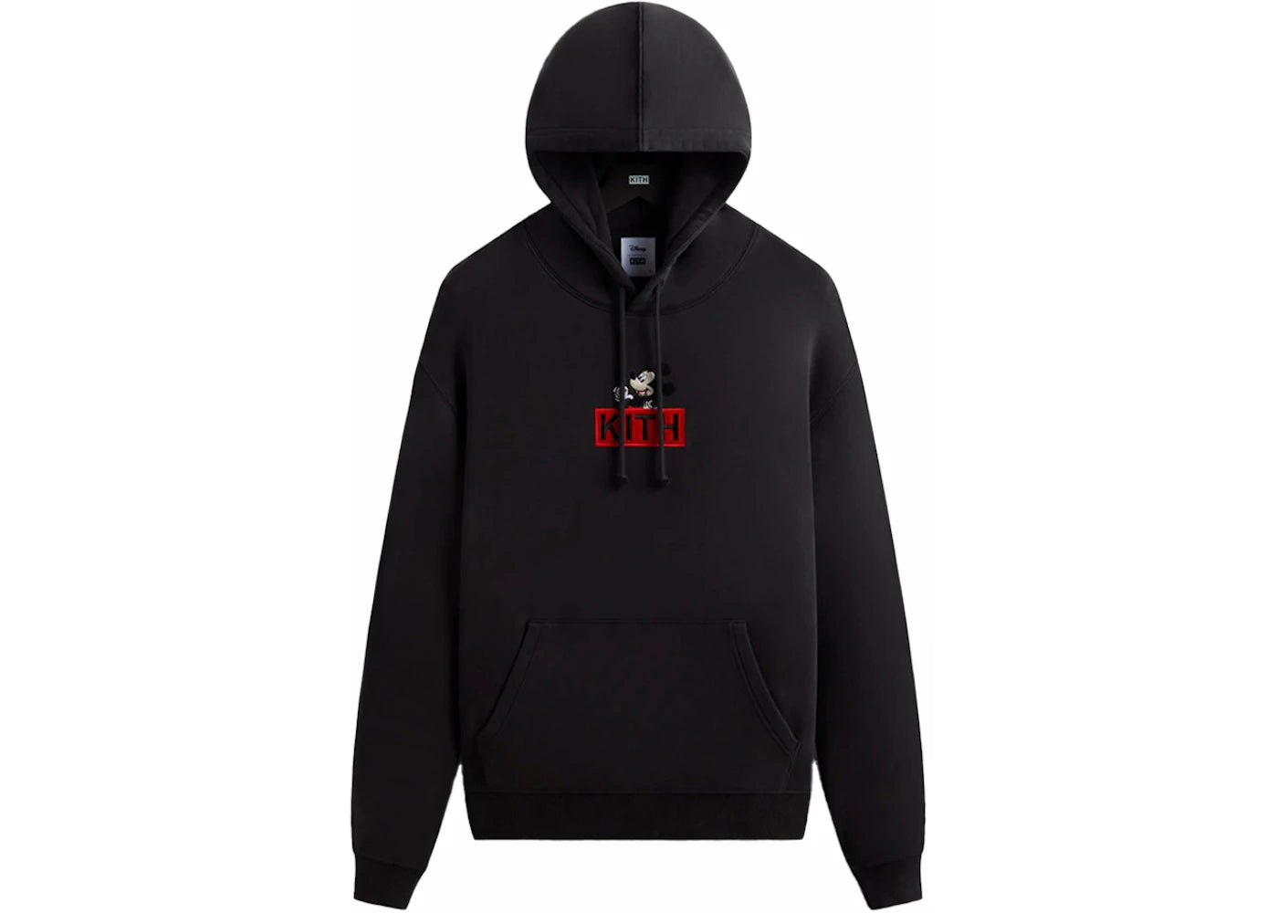 kith x disney mickey & friends mickey classic logo hoodie black