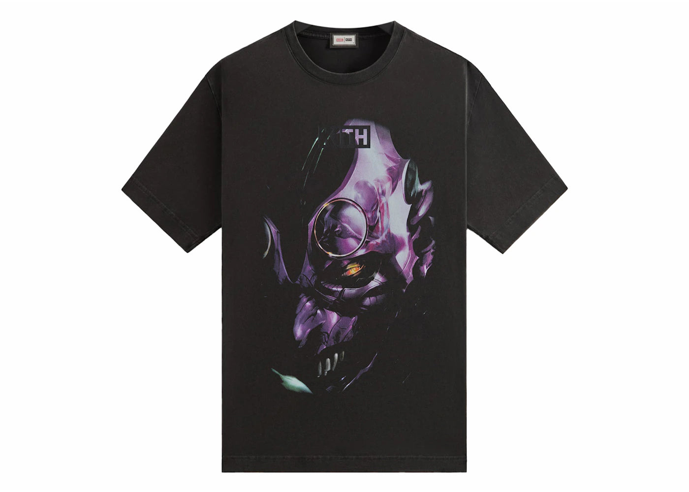 kith x marvel goblin knight vintage tee black