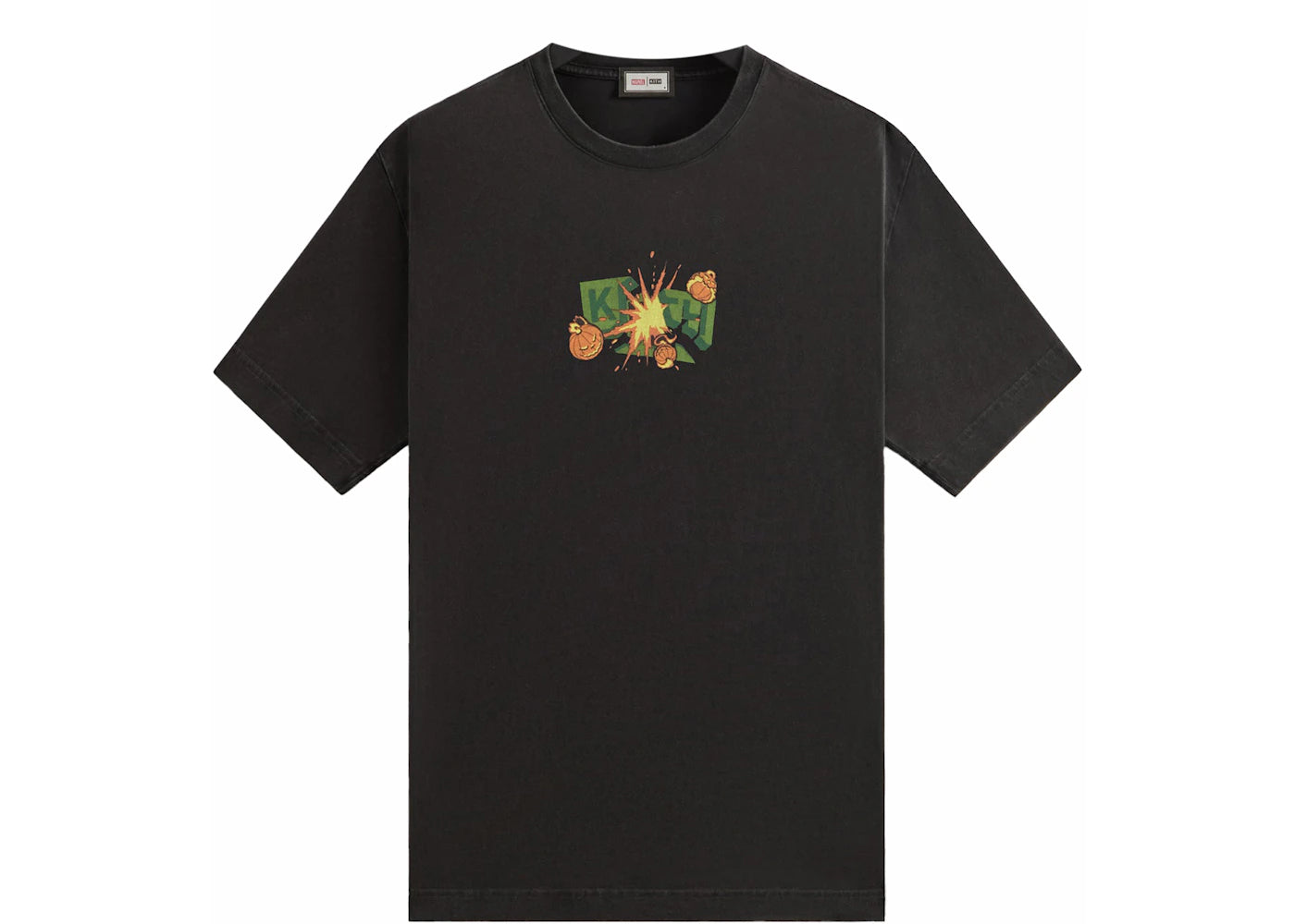 kith x marvel green goblin vintage tee black
