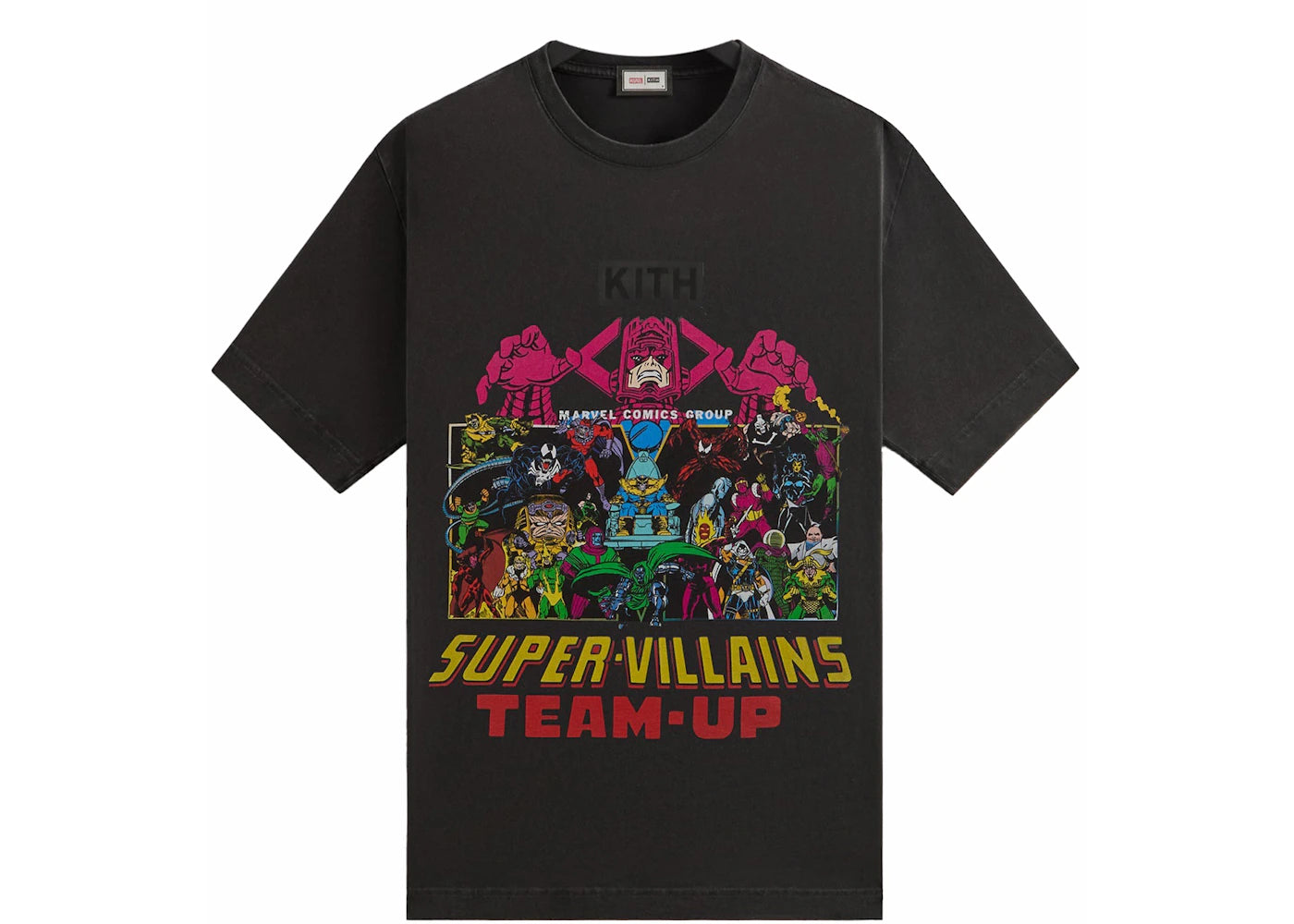 kith x marvel team up vintage tee black