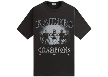 kith x nfl 47 raiders vintage tee black