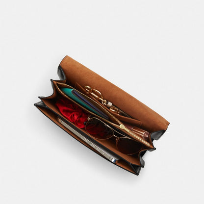 Coach Klare Envelope Crossbody Bag Gold True Red